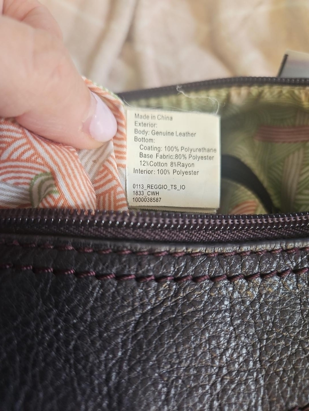 The Sak Reggio Aubergine Genuine Leather Shoulder Bag/Crossbody Bag - Picture 5 of 5